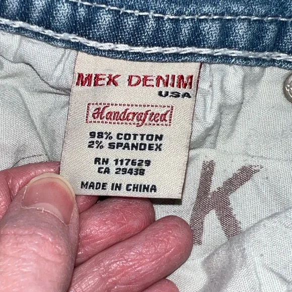 Y2K Low Rise MEK Denim USA Seychelles Flare Light Blue Jeans Women’s Size 25 - Picture 7 of 11
